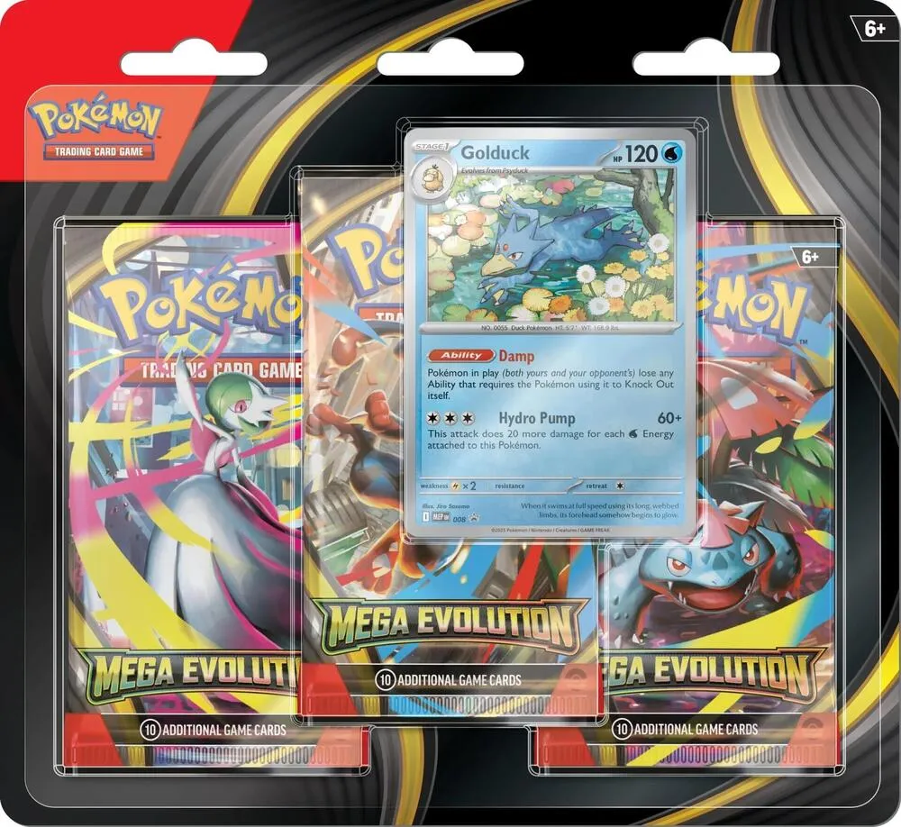 Tripack Méga-Évolution : Akwakwak — ME01: Mega Evolution — Pokemon