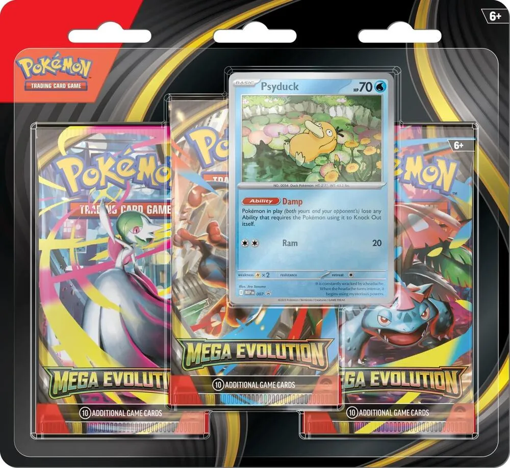 Tripack Méga-Évolution : Psykokwak — ME01: Mega Evolution — Pokemon