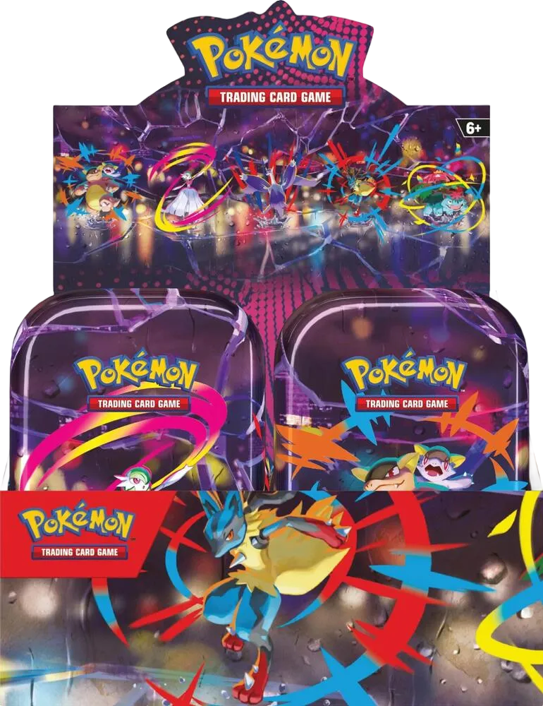 Display de Mini Pokébox Mega Heroes — ME01: Mega Evolution — Pokemon