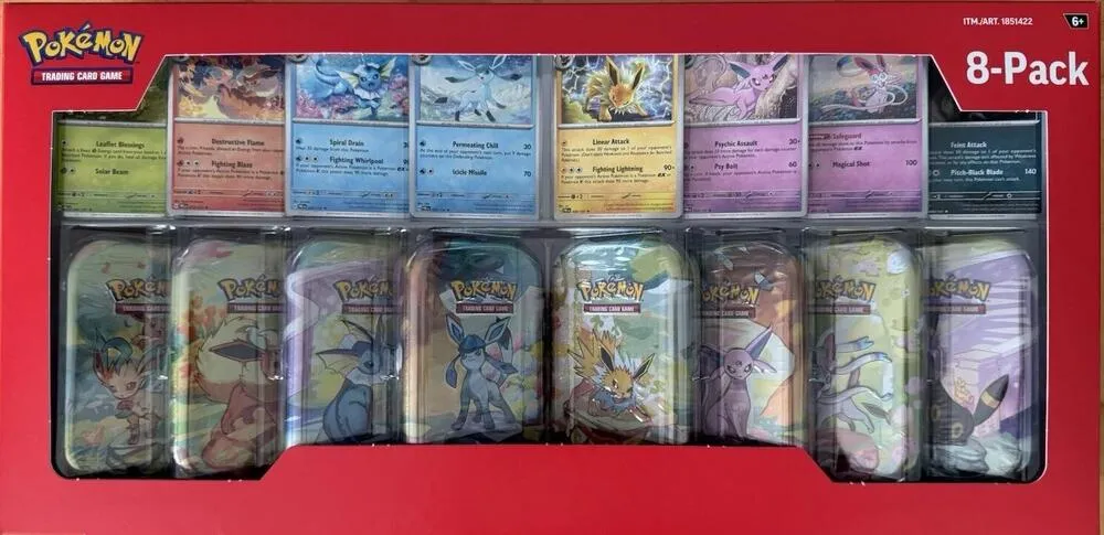 Costco Prismatic Evolutions 8-Pack Mini Tins — Miscellaneous Cards & Products — Pokémon