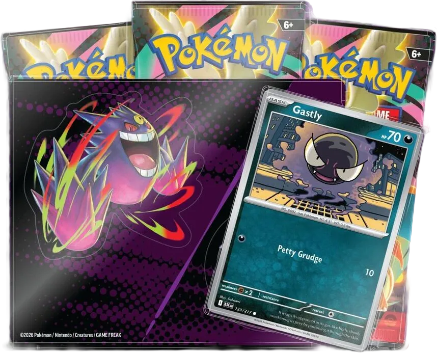 Mega Evolution: Ascended Heroes Tech Sticker Collection - Gastly — ME: Ascended Heroes — Pokémon