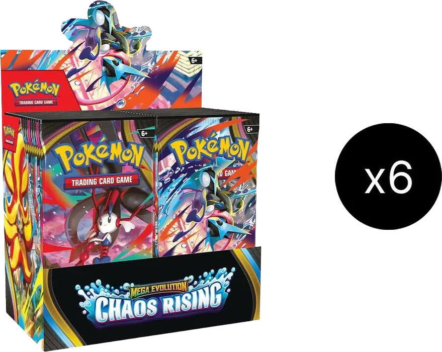 Case de 6 Displays Chaos Ascendant — ME04: Chaos Rising — Pokemon