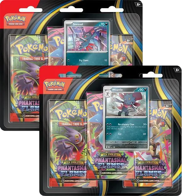 Phantasmal Flames 3-Pack Blister Case — ME02: Phantasmal Flames — Pokemon