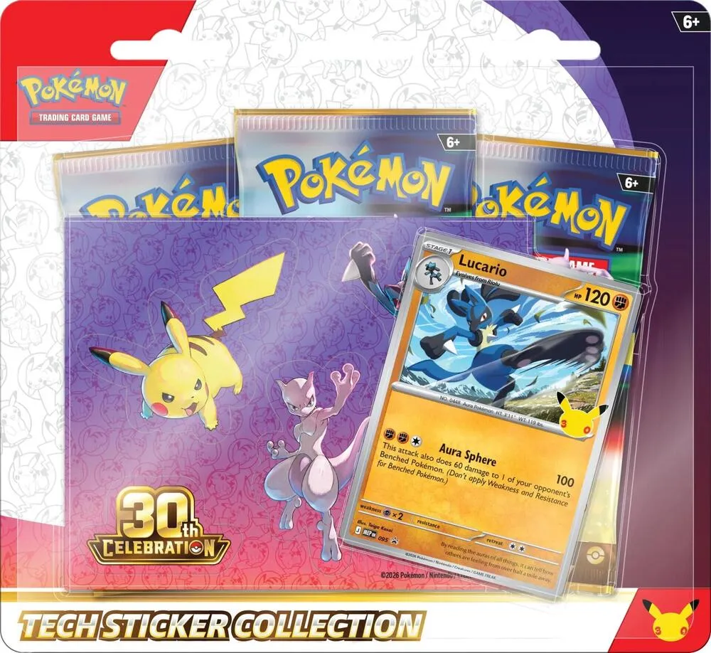 30th Celebration Tech Sticker Collection [Lucario] — ME: 30th Celebration — Pokemon