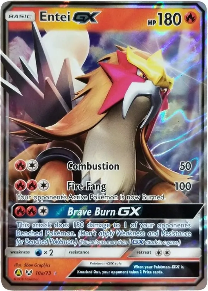 Entei GX - 10a/73 — Alternate Art Promos — Pokemon