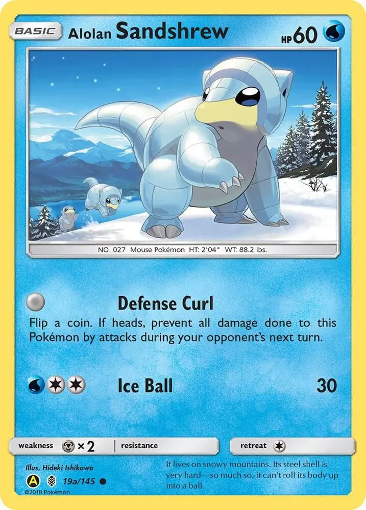 Alolan Sandshrew - 19a/145 — Alternate Art Promos — Pokemon