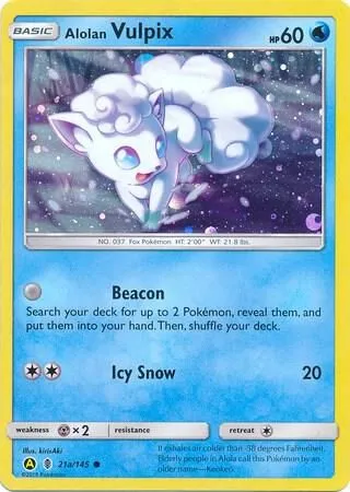 Alolan Vulpix - 21a/145 — Alternate Art Promos — Pokemon