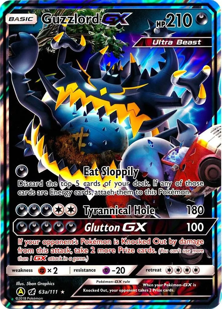 Guzzlord GX - 63a/111 from Alternate Art Promos - Pokemon