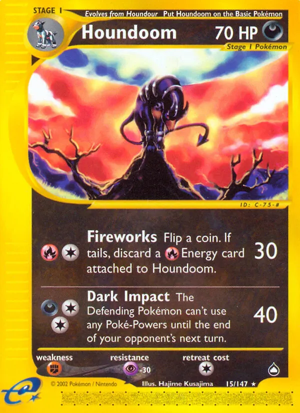 Houndoom — Aquapolis — Pokemon
