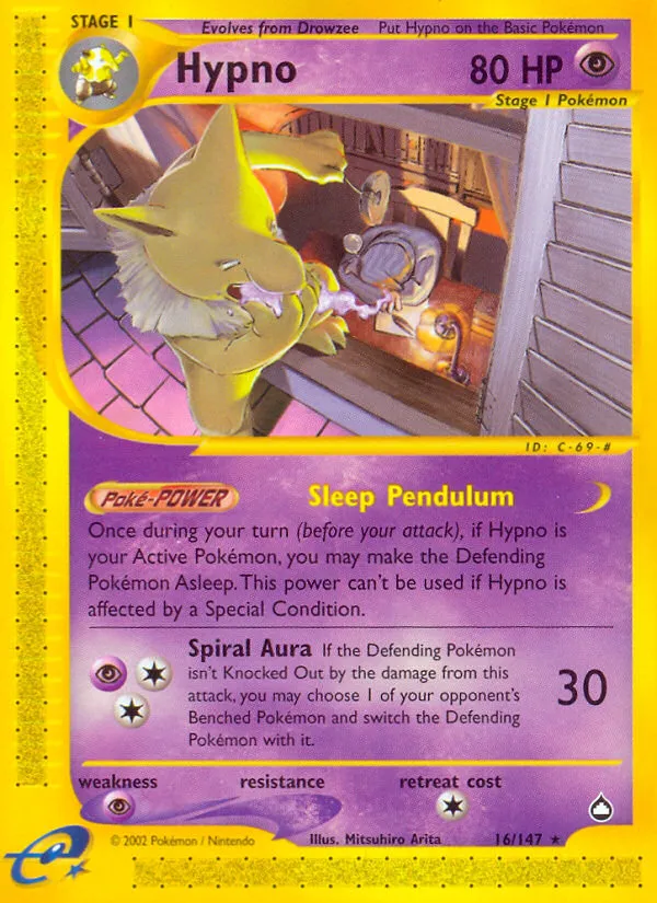 Hypno — Aquapolis — Pokemon