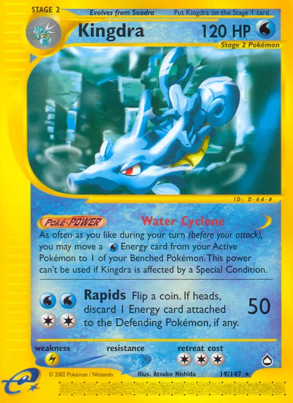 Kingdra from Aquapolis - Pokemon