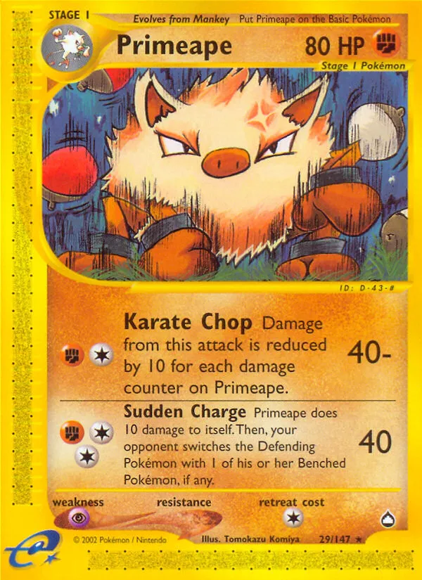 Primeape — Aquapolis — Pokemon