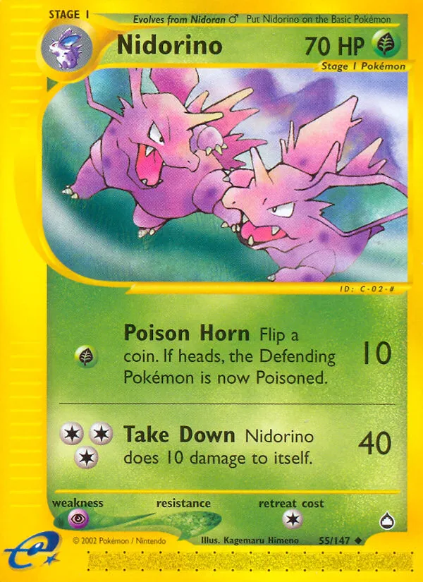Nidorino — Aquapolis — Pokémon