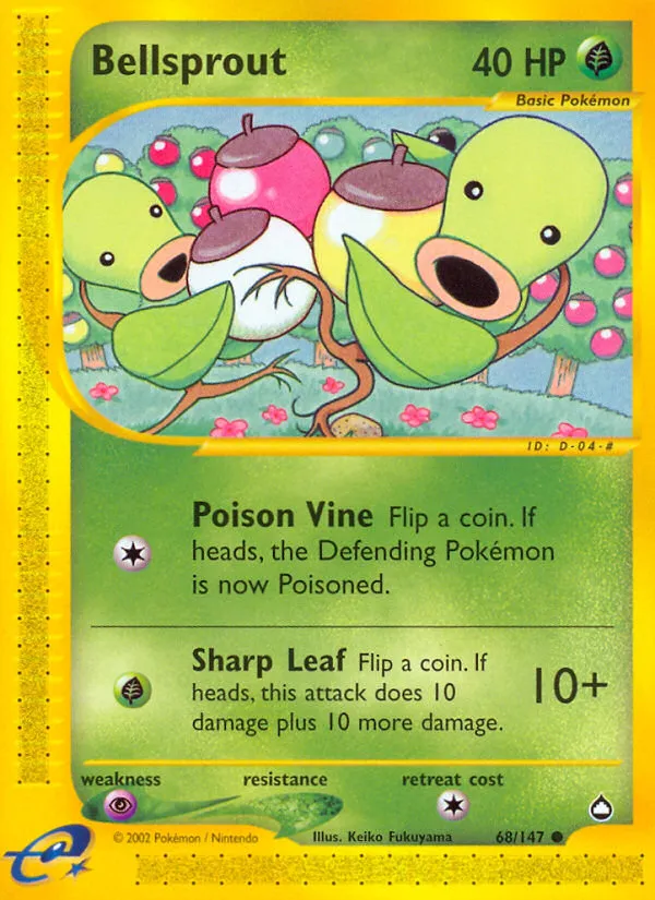 Bellsprout from Aquapolis - Pokemon