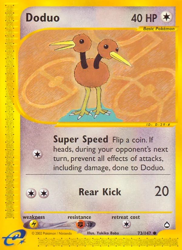 Doduo — Aquapolis — Pokémon