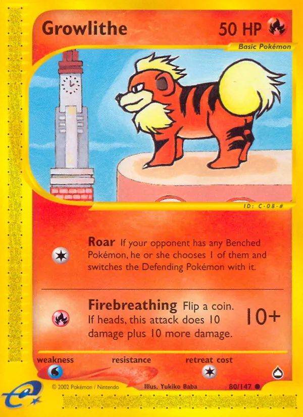 Growlithe — Aquapolis — Pokémon