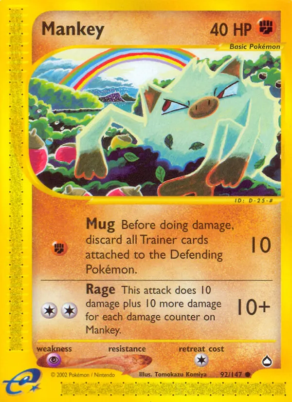 Mankey — Aquapolis — Pokémon