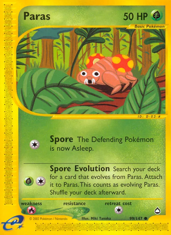 Paras — Aquapolis — Pokemon