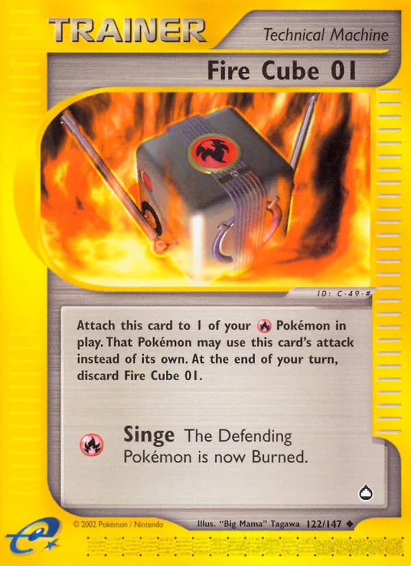Fire Cube — Aquapolis — Pokémon