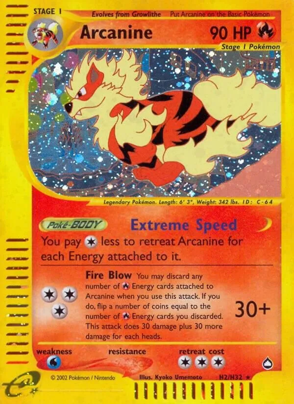 Arcanin — Aquapolis — Pokemon