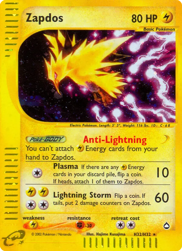 Zapdos — Aquapolis — Pokemon