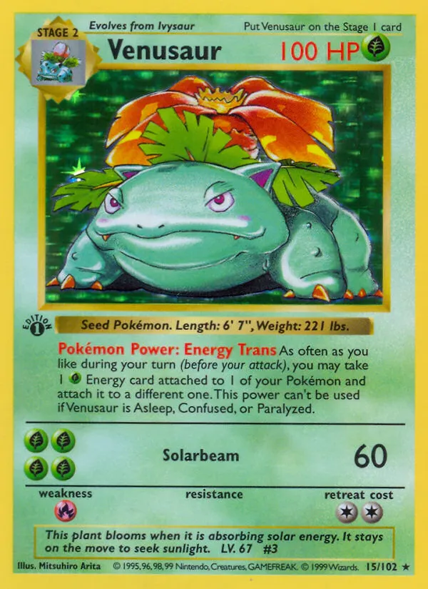 Venusaur — Base Set — Pokémon