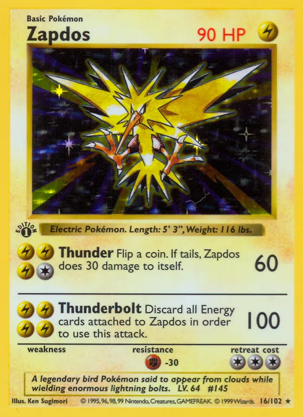 Zapdos — Base Set — Pokémon