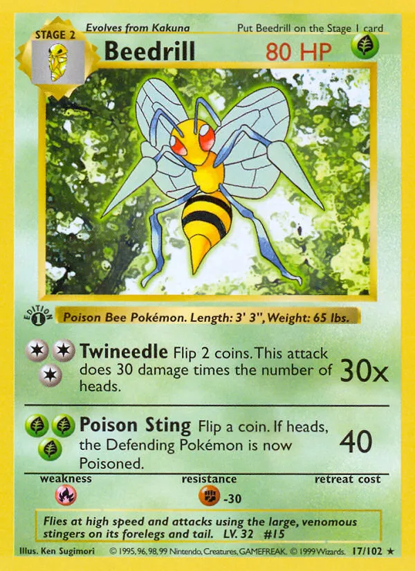 Beedrill — Base Set — Pokemon