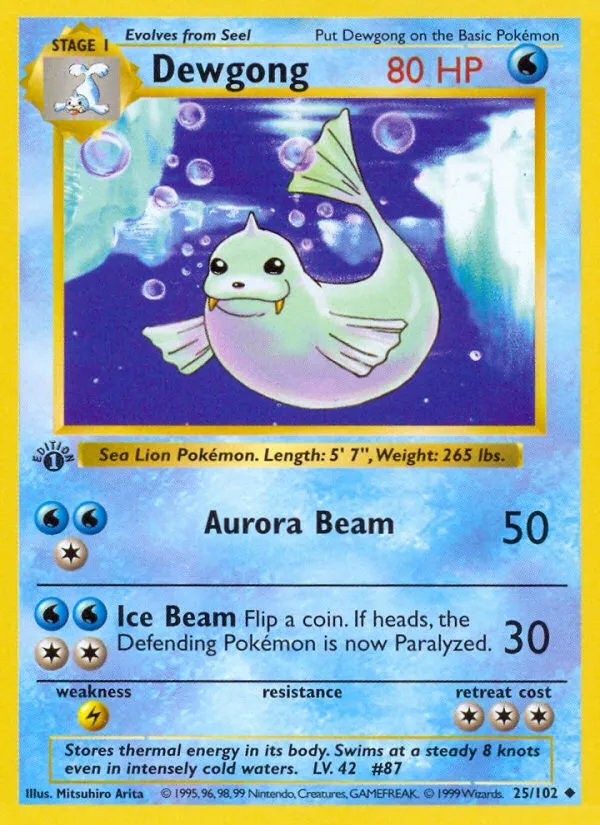 Dewgong — Base Set — Pokémon