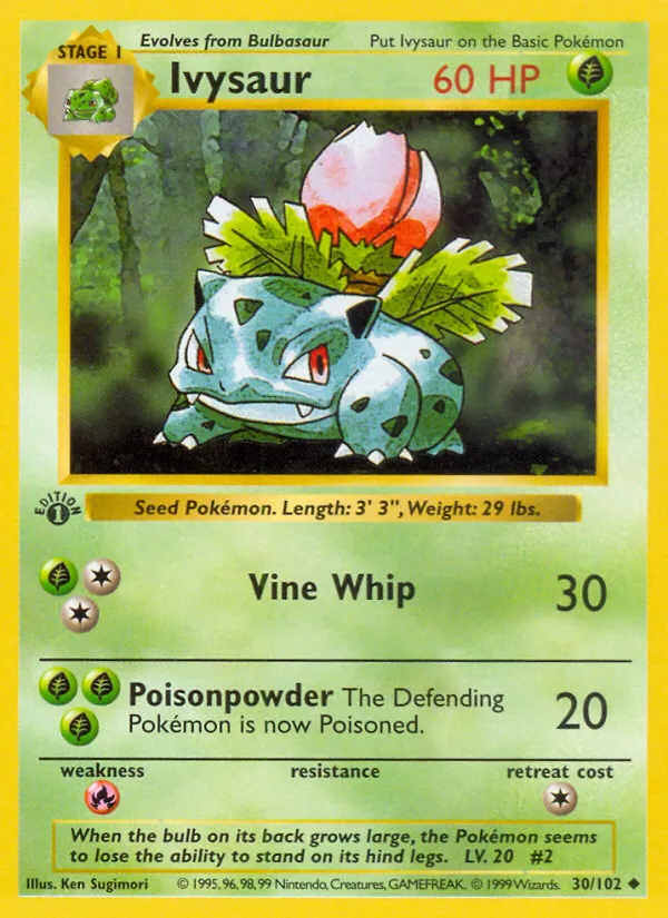 Ivysaur — Base Set — Pokémon