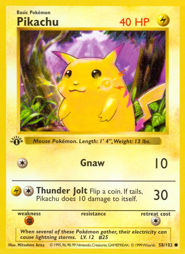 Pikachu — Base Set — Pokémon
