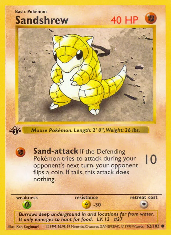 Sandshrew — Base Set — Pokémon