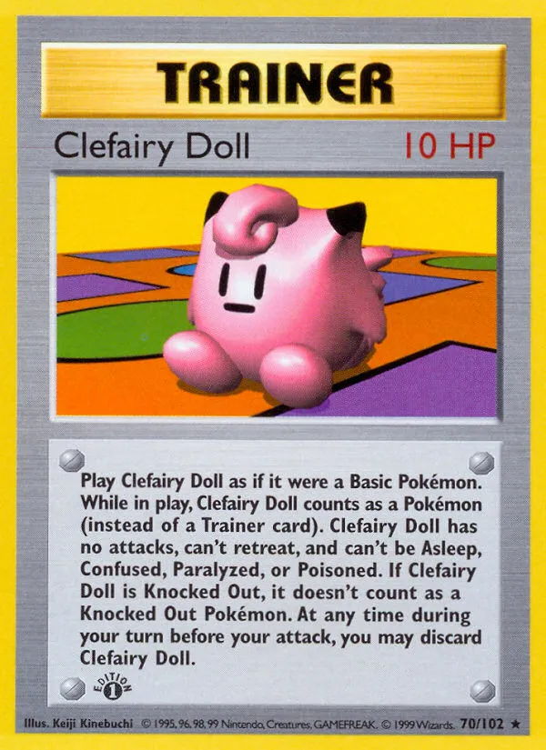 Peluche Mélofée — Base Set — Pokémon