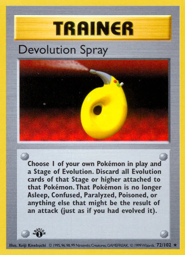 Spray Dés-Évoluant — Base Set — Pokémon