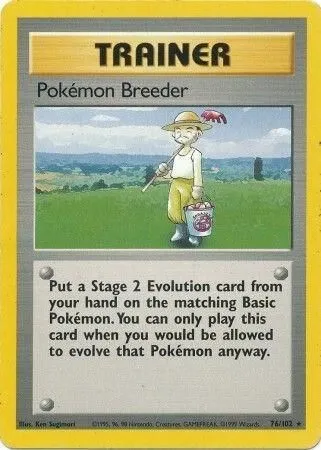 Pokemon Breeder — Base Set — Pokémon