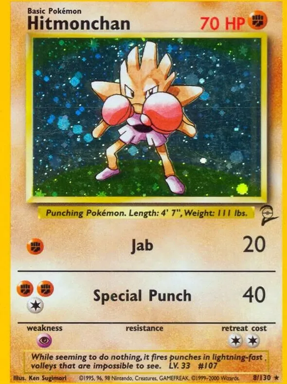 Hitmonchan — Base Set 2 — Pokémon