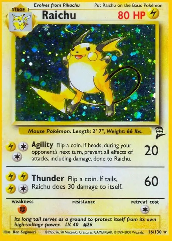 Raichu — Base Set 2 — Pokémon