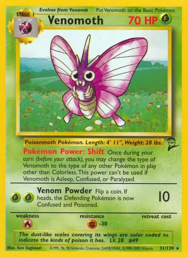 Venomoth — Base Set 2 — Pokemon
