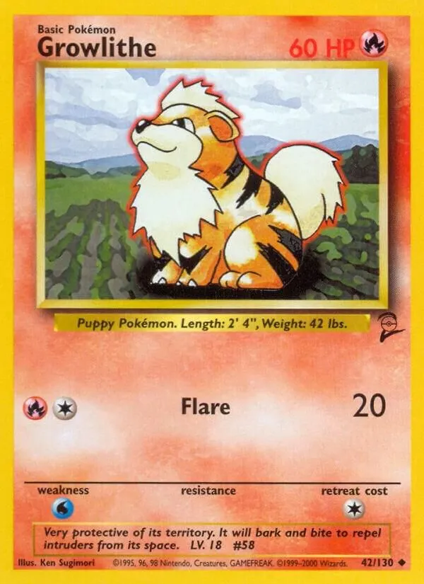 Growlithe — Base Set 2 — Pokémon