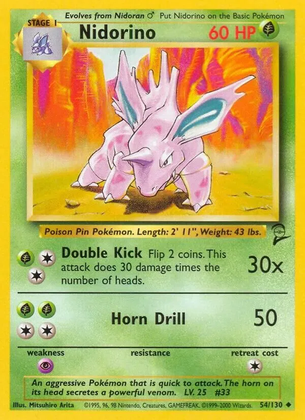 Nidorino from Base Set 2 - Pokemon