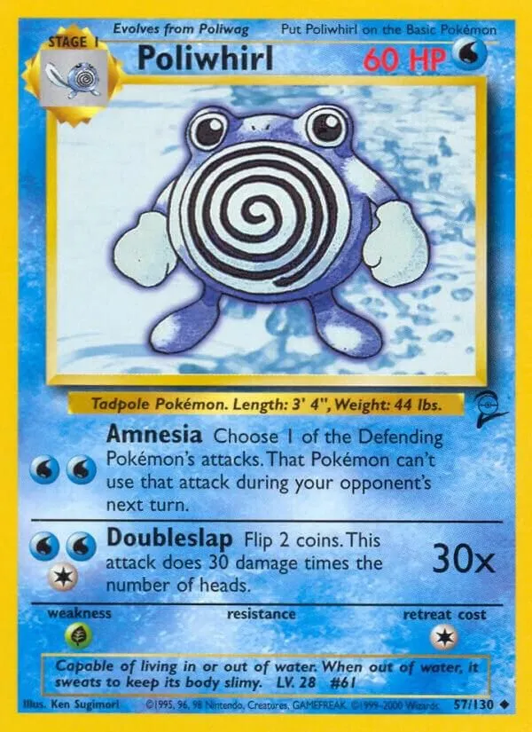 Poliwhirl — Base Set 2 — Pokémon