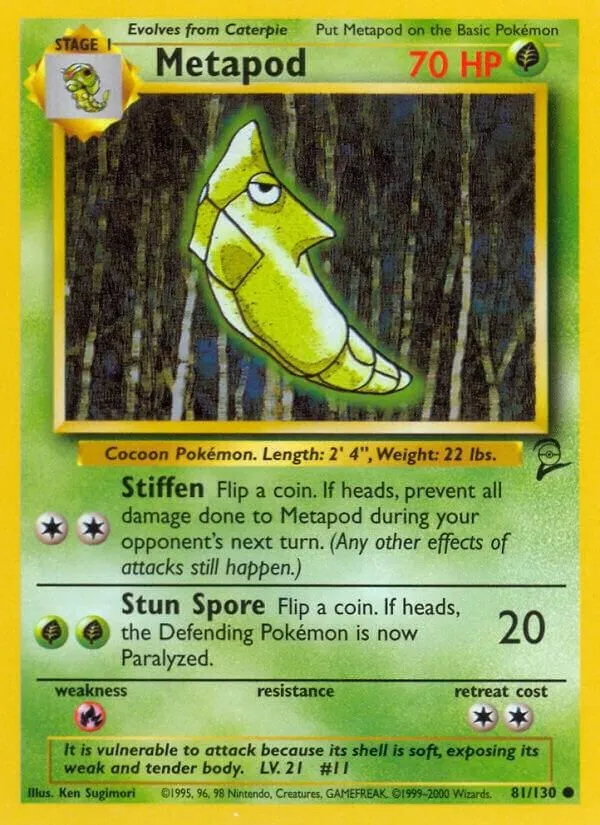 Metapod — Base Set 2 — Pokémon