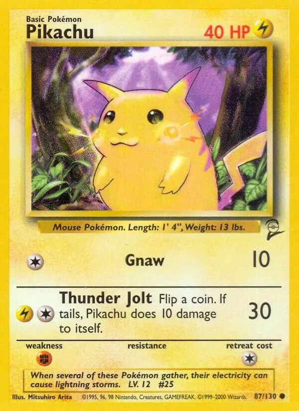 Pikachu — Base Set 2 — Pokémon