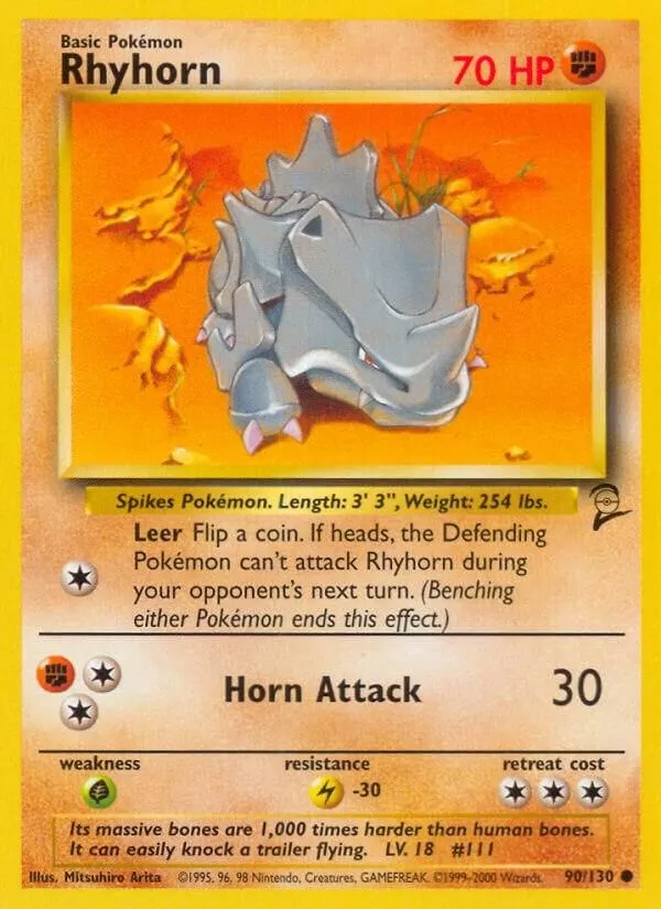Rhyhorn — Base Set 2 — Pokémon