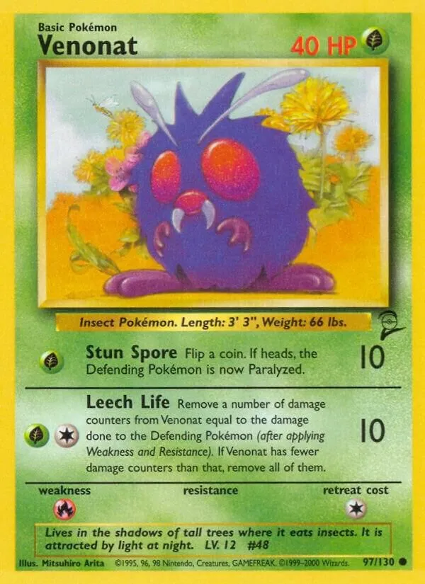Venonat from Base Set 2 - Pokemon