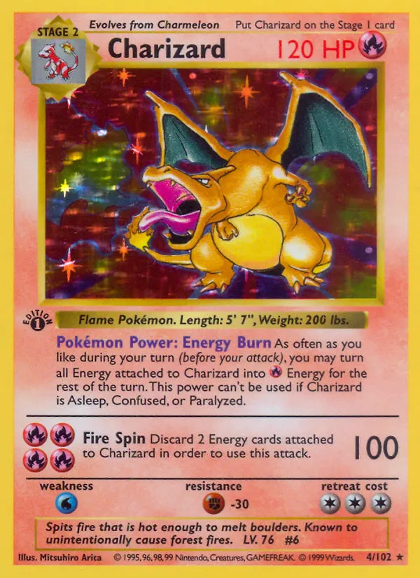 Charizard — Base Set (Shadowless) — Pokemon