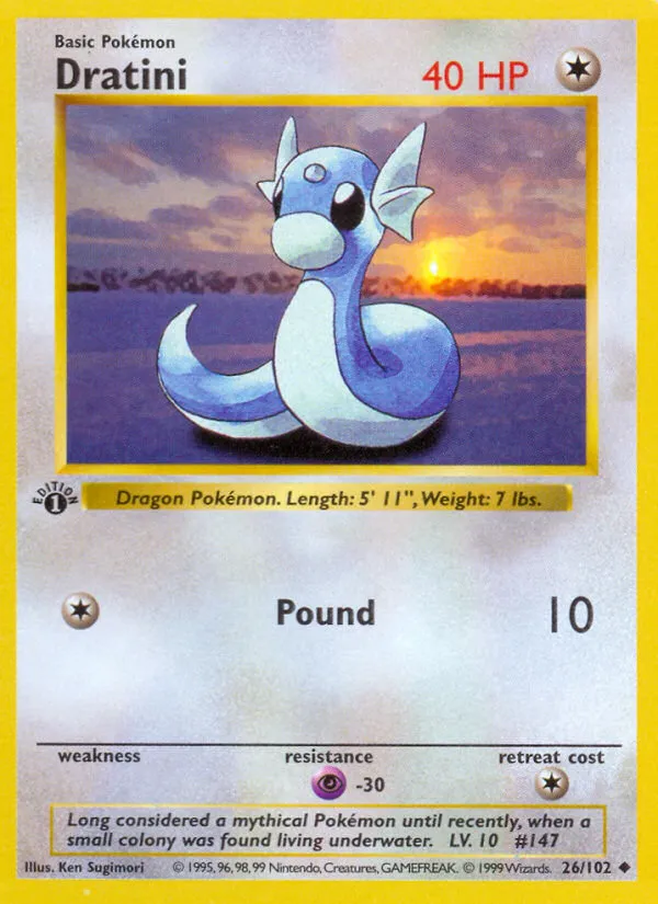Dratini — Base Set (Shadowless) — Pokemon