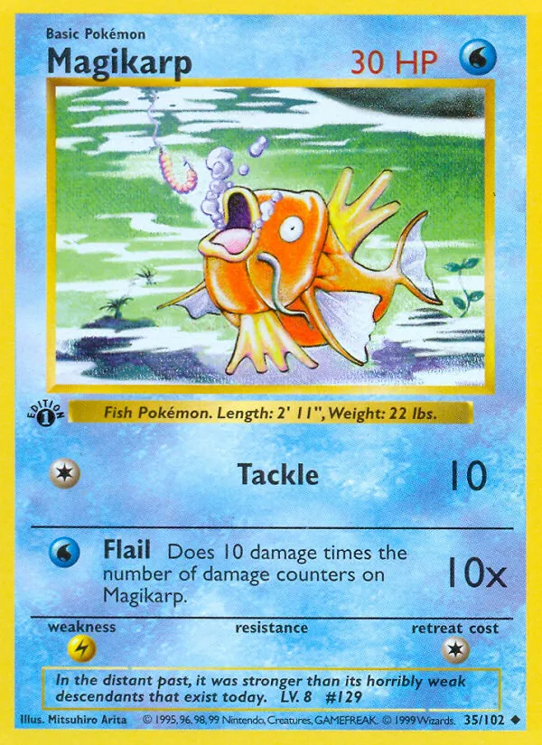 Magikarp — Base Set (Shadowless) — Pokémon