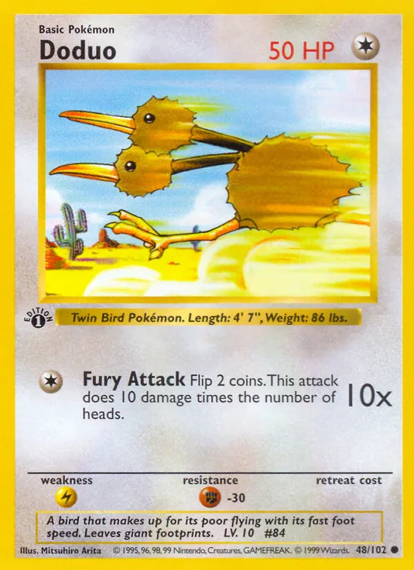 Doduo — Base Set (Shadowless) — Pokémon