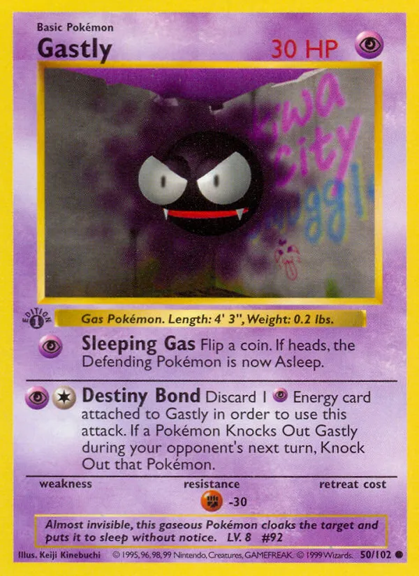 Gastly — Base Set (Shadowless) — Pokemon
